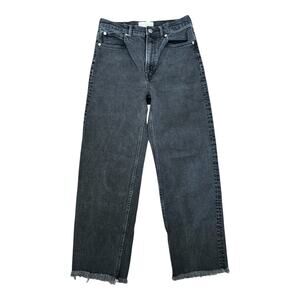 Everlane The Way High Jeans Organic Cotton Size 27 Frayed Hem High Rise EUC